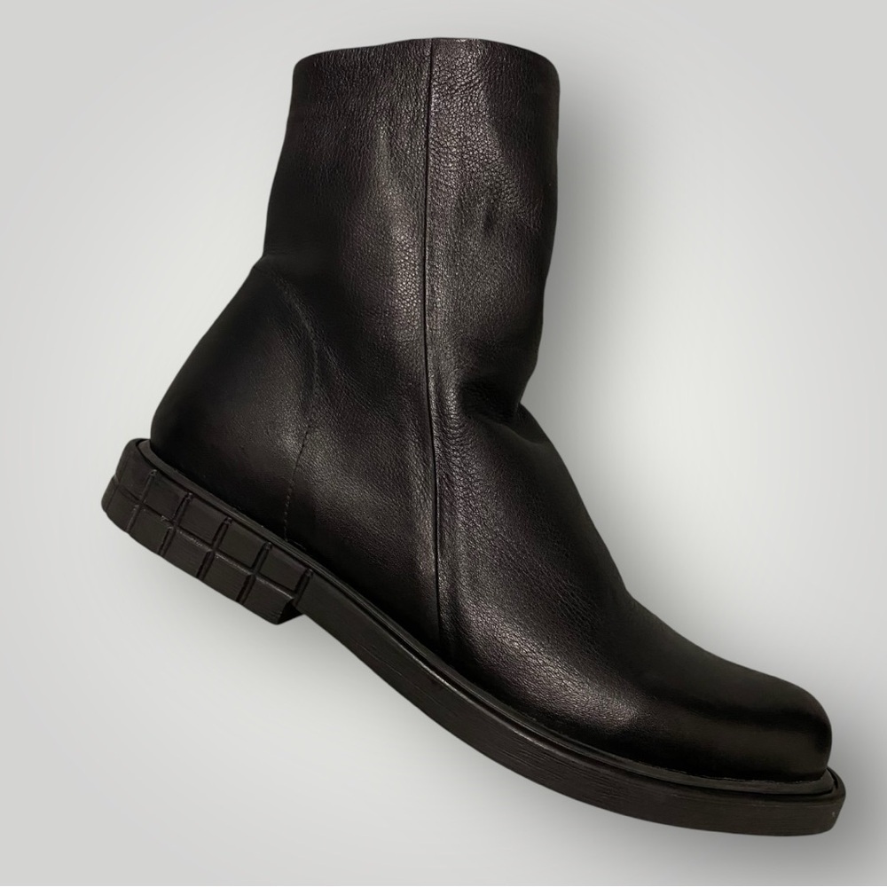 Bueno Olive Black leather Bootie Sz 39 - Picture 6 of 14